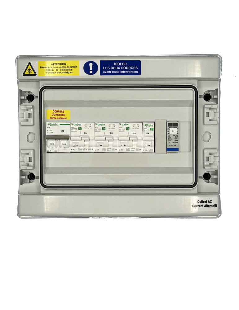COFFRET AC 3X20A MONOPHASE