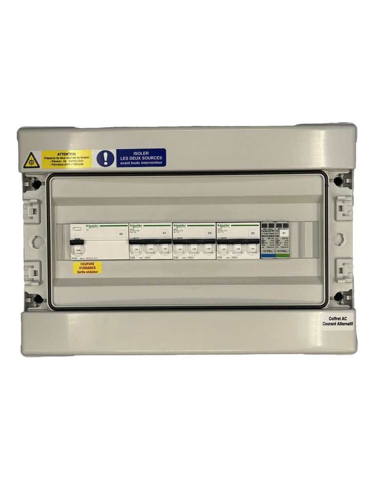 COFFRET AC 2X20A TRIPHASÉ